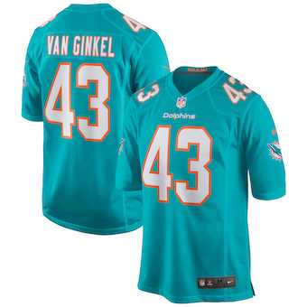 Mens Miami Dolphins #43 Andrew Van Ginkel Green Stitched Jersey Dzhi->miami dolphins->NFL Jersey